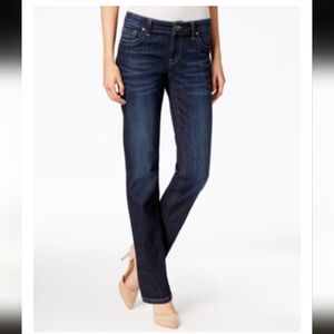 Kut from the kloth Stevie straight leg jeans women's mid-rise dark blue size 10.